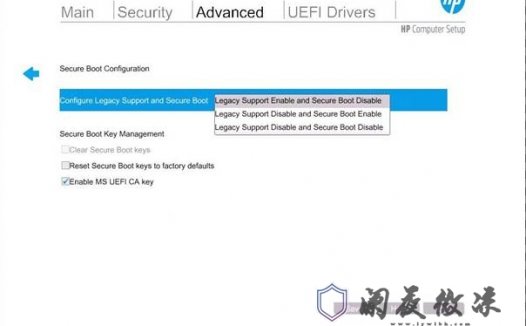 HP 增霸卡 V7.0 在白底 BIOS 设置说明
